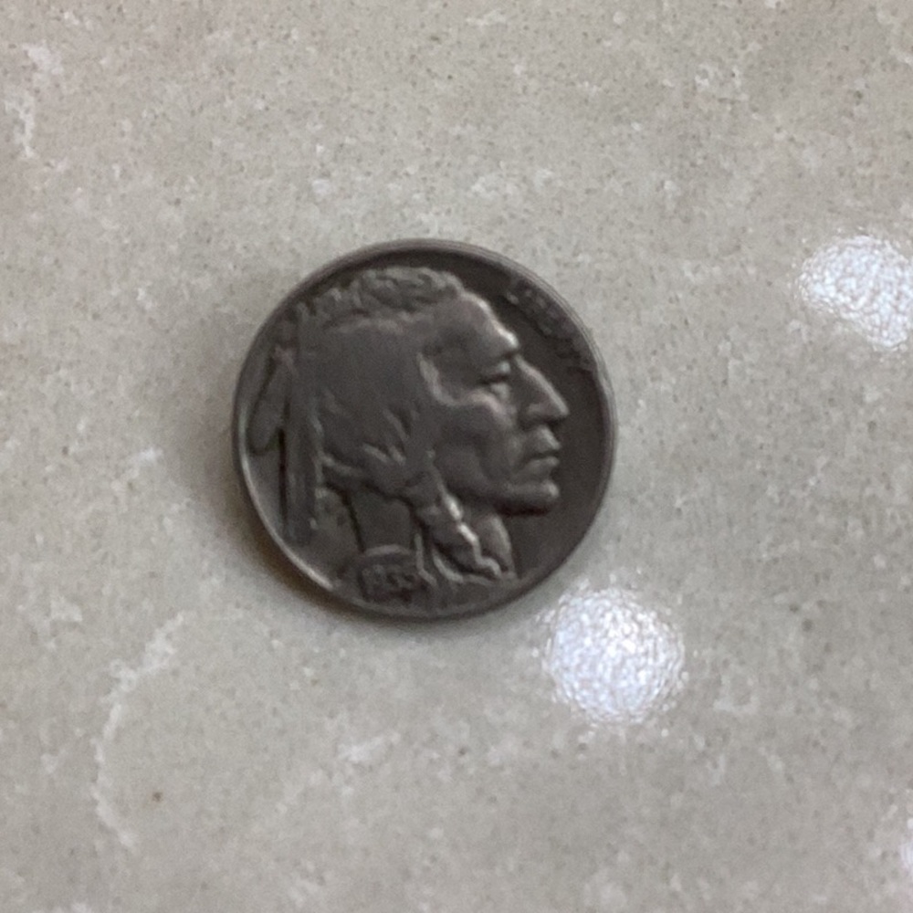 Vintage Buffalo Nickel Coin Pin